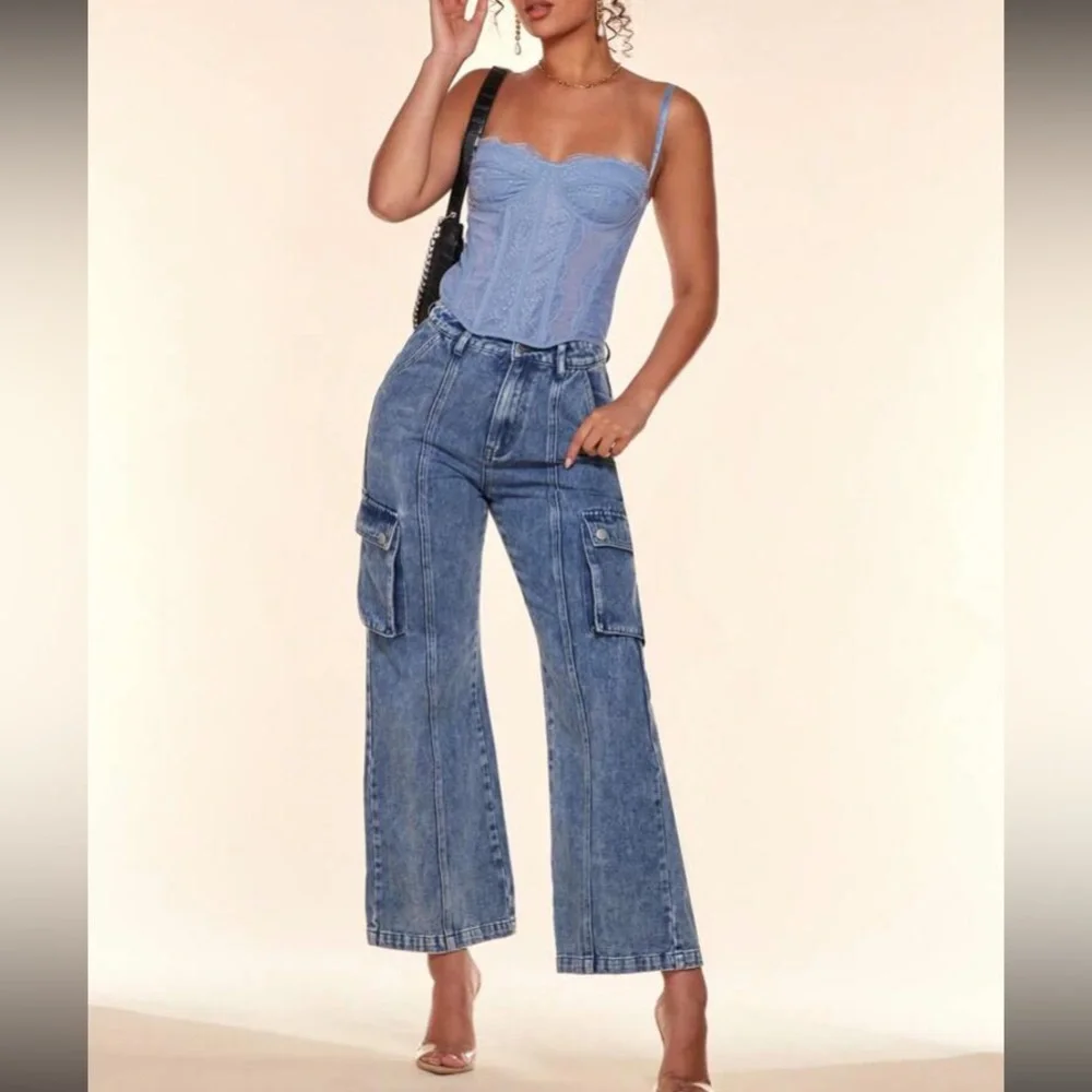 Luxe lace bustier corset cami crop top - Picture 4 of 16